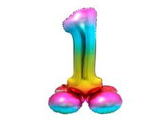 Álló fólialufi 1. számú szivárványos lufi - 81 cm