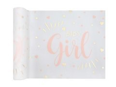 Babalányos nem szőtt asztali futó dekoráció - 28 cm x 3 m - 1 db.