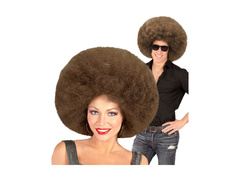 Nagy barna afro paróka, kiváló minőségű