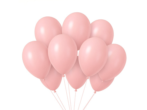 Pasztell rózsaszín latex lufi - 10 db.