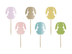 Húsvéti nyuszi tortadísz - 6 db.