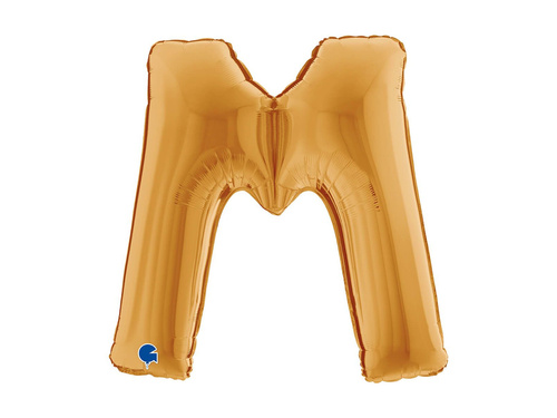 Fólia lufi M betű arany - 40" - 1 db.