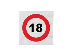 Tiltás tábla 18 szalvéta - 33 cm - 16 db.