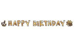 Boldog születésnapot Banner Kalóz térkép - 180 cm - 1 db.