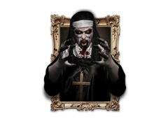 Apáca fali dekoráció Halloweenre - 1 db.