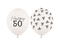 Latex lufik készlet 50. születésnapra - 30 cm - 50 db.
