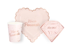 Pohár + szalvéta + papírtányér készlet Valentin-napra - 22 db.