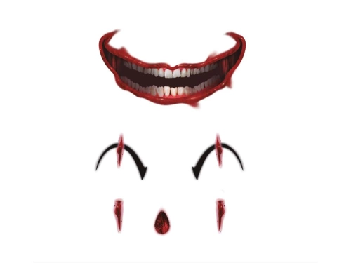 Öntapadós bohóc arc matricák