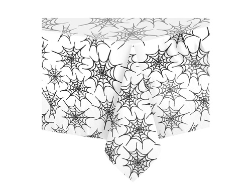 Fóliás terítő Pókhálók fehér - 137 x 274 cm - 1 db.