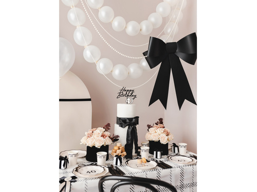 Papírtányérok születésnapokra "Hello 40" - 18 cm - 6 db.