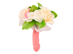 Mesterséges virágcsokor a leánybúcsúhoz