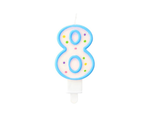 Nyolcas gyertya pöttyökkel - 1 db.