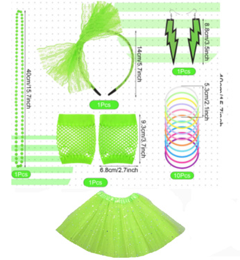 80-as évek diszkó szett - zöld