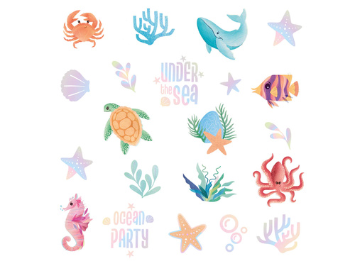 Óceán mosható tetoválás - 21 db.