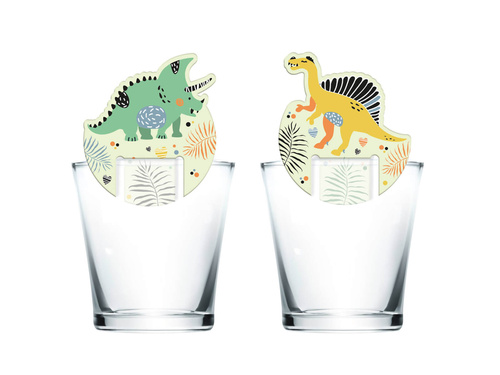 Üveg dekoráció Dinoszauruszok - 6 db.