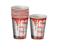 Vérfoltos Halloween csészék - 10 cm - 6 db.