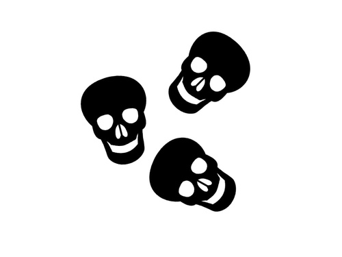 Halloween koponya konfetti - 15 db.