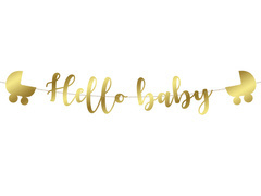 Hello Baby banner arany - 110 cm - 1 db.