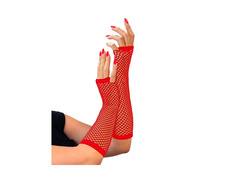 Piros hálós ujjatlan kesztyű 33 cm