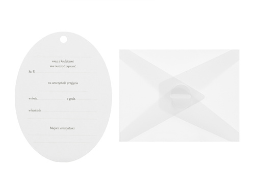 Áldozócsütörtöki meghívó fehér díszítéssel - 10 db.