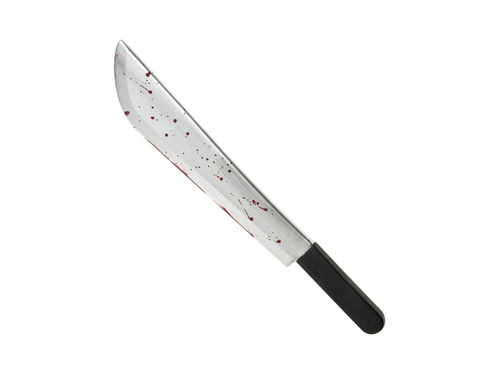 Vérfoltos műanyag machete - 52 cm