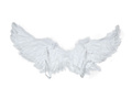 Világító fehér angyalszárnyak tollakkal - 1 db.