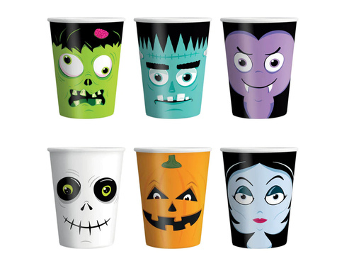 Halloween Monsters papírpoharak - 6 db.