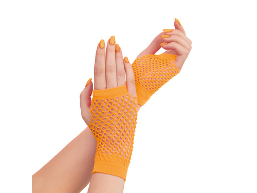 Narancssárga hálós kesztyű - 11 cm