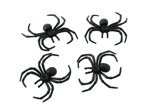 4 műanyag pókból álló készlet - 8 cm