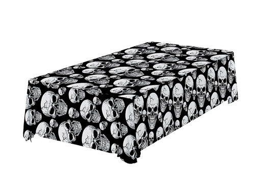 Halloween koponyák terítő - 137 x 274 cm - 1 db.