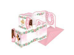 Születésnapi meghívók borítékkal Beautiful Horses - 8 db.