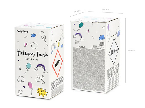 Önfelfúvó készlet 30 héliumos lufihoz - palack