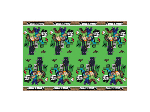 Minecraft születésnapi terítő - 120 x 180 cm - 1 db.