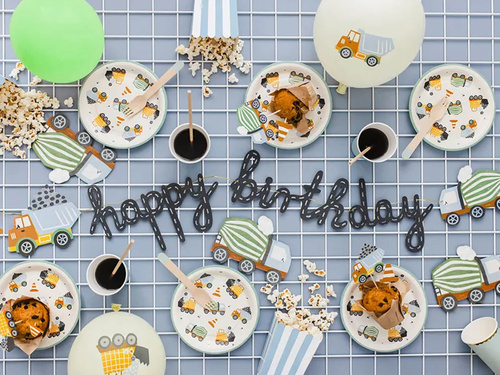 Boldog születésnapot papír banner Építés - 1 db.