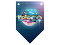 Disco zászló függő banner - 5 m