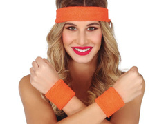 Disco 80-as évek narancssárga karszalagok - 3 db.
