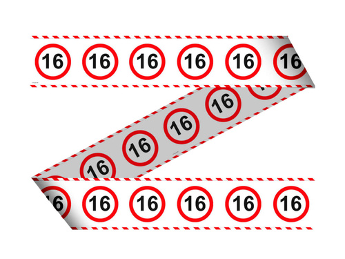 Banner szalag Tiltó tábla 16tka - 15 m - 1 db.