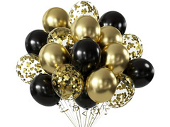 Fekete és arany lufi készlet - 26 db.