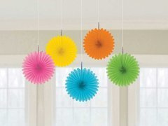 Többszínű függő rozetták - 15 cm - 5 db.