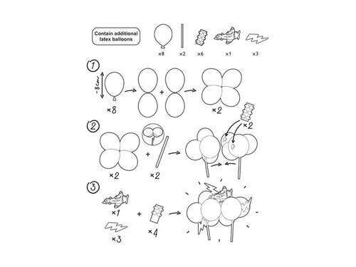 Léggömb torta topper Repülőgép - 1 készlet