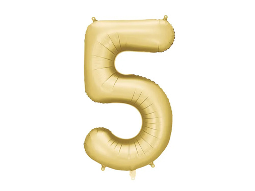 Fólia lufi arany szám 5 - 86 cm - 1 db.