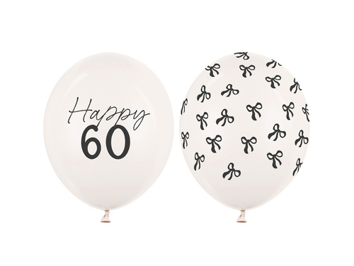 Latex lufik készlet 60. születésnapra - 30 cm - 6 db.