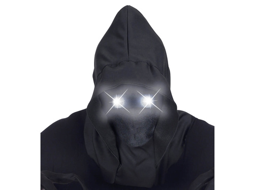 Fekete csuklya világító szemekkel - 1 db.