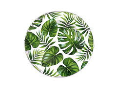 Trópusi levelek papírtányér - 23 cm - 6 db.