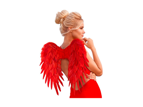 Piros összecsukható tollszárnyak 50×50 cm