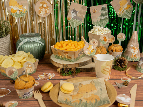 Papírpoharak születésnapokra Erdei állatok - 250 ml - 6 db.