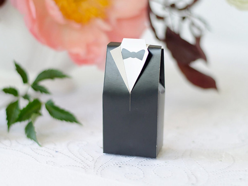 Esküvői vendégdobozok - frakk - 10 db.