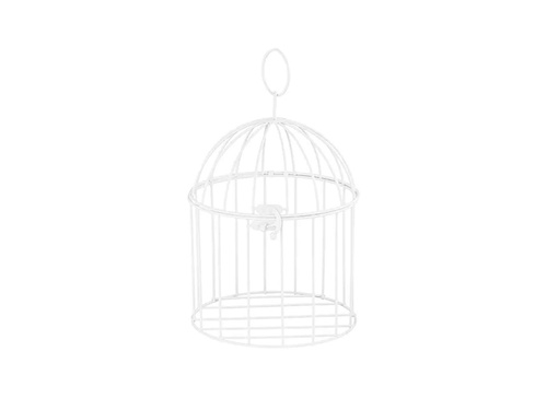 Dekoratív fehér ketrec - 24 cm - 1 db.