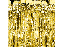 Függöny - arany fém ajtófüggöny - 250 cm x 100 cm