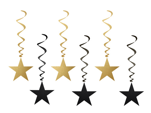 Akasztós dekorációs malac csillagok - 6 db.